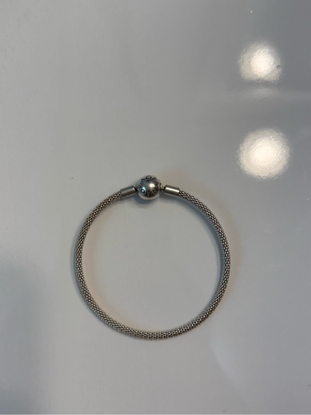 Pandora Silver Mesh Charm Bracelet - Silver